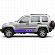 Karierte Streifen Seiten-Vinylaufkleber für Jeep Liberty 2002-2012_2