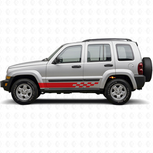 Karierte Streifen Seiten-Vinylaufkleber für Jeep Liberty 2002-2012_3