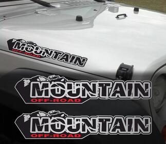 Paar Mountain Offroad Wrangler Aufkleber Set Jeep Aufkleber Motorhaube Kotflügel Grafik TJ JK CJ YJ Rubicon