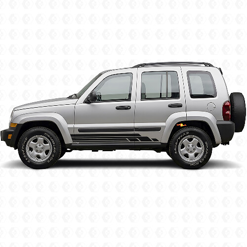 Gebogene Streifen Seiten-Vinyl-Aufkleber-Set für Jeep Liberty 2002-2012_1