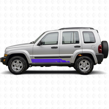 Gebogene Streifen Seiten-Vinyl-Aufkleber-Set für Jeep Liberty 2002-2012_2