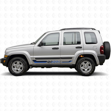 Schachbrett-Flaggen-Seitenstreifen Vinyl-Aufkleber für Jeep Liberty 2002-2012_2