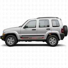 Schachbrett-Flaggen-Seitenstreifen Vinyl-Aufkleber für Jeep Liberty 2002-2012_3