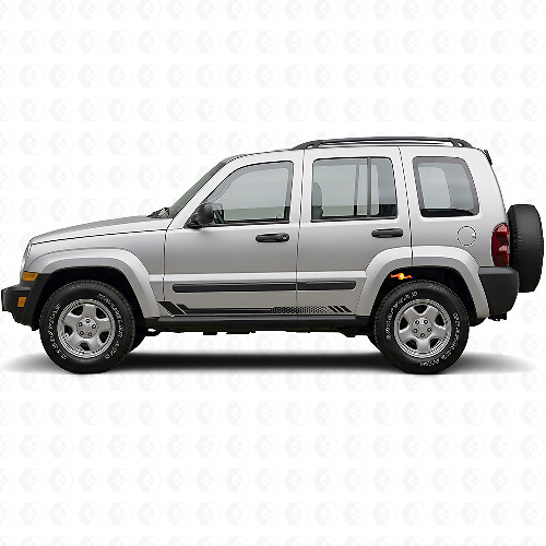 Honeycomb-Streifen Seitenaufkleber für Jeep Liberty 2002-2012