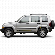 Vinyl-Aufkleber für Schweller mit geschwungenen Linien für Jeep Liberty 2002-2012_2