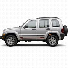 Racing-Streifen Seitliche Vinyl-Aufkleber für Jeep Liberty 2002-2012_3