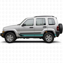 Vintage Gerade Streifen Seiten Vinyl Aufkleber für Jeep Liberty 2002-2012_2