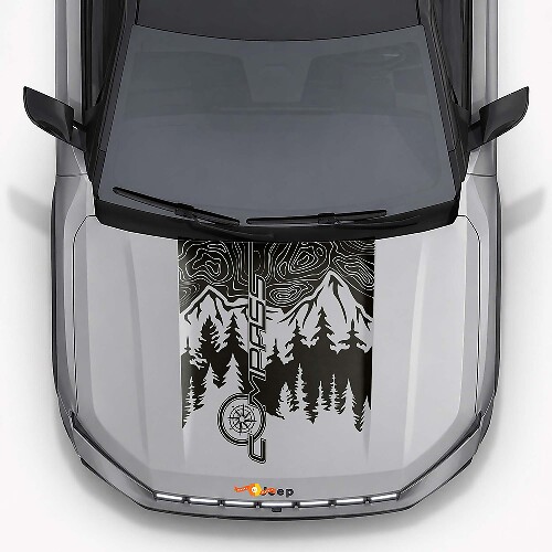 Mountains Style Motorhauben-Vinylaufkleber für Jeep Compass 2026_1