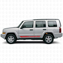 Karierte Gebogene Seitenstreifen Vinyl-Aufkleber für Jeep Commander 2006-2010_3