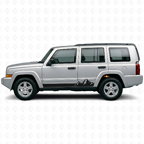 Berge Dünne Streifen Seitenaufkleber für Jeep Commander 2006-2010_1
