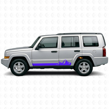 Berge Dünne Streifen Seitenaufkleber für Jeep Commander 2006-2010_2