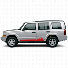 Berge Dünne Streifen Seitenaufkleber für Jeep Commander 2006-2010_3