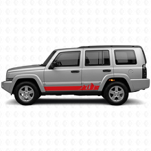 Berge Breite Streifen Seiten-Vinylaufkleber für Jeep Commander 2006-2010_3