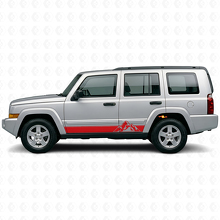 Mountains Style Streifen Seiten Vinylaufkleber für Jeep Commander 2006-2010_3
