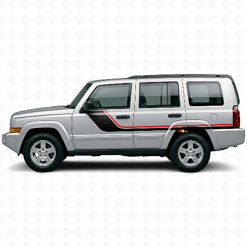 Twin-Stripes Seiten Vinylaufkleber für Jeep Commander 2006-2010