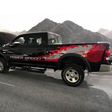 KIT des 2013–2020 Dodge Ram Power Wagon Hemi-Aufklebers für die Heckklappe auf der Fahrer- und Beifahrerseite
 2