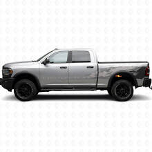 Individuelles Text-Schlamm-Spritzschutz-Seiten-Vinyl-Aufkleber-Set für Dodge Ram 2013–2020_3