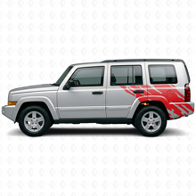 Schlammspritz-Grafik Heckseiten-Vinylaufkleber für Jeep Commander 2006-2010_3