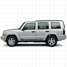 Racing-Stil Seitenstreifen Vinyl-Aufkleber für Jeep Commander 2006-2010_3