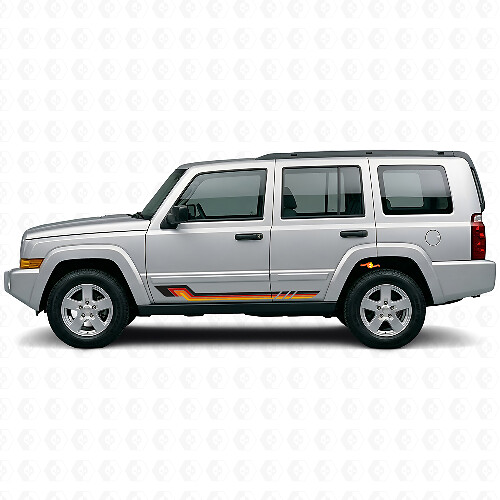 Vintage-Streifen aus Vinyl als Seitenaufkleber für Jeep Commander 2006-2010_1