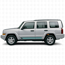 Vintage Gerade Streifen Seiten Vinyl Aufkleber für Jeep Commander 2006-2010_2