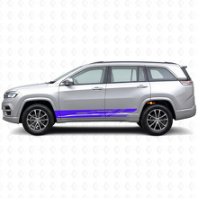 Verzierte Seitenstreifen Vinyl-Aufkleber-Set für Jeep Commander Meridian 2021+_2