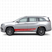 Verzierte Seitenstreifen Vinyl-Aufkleber-Set für Jeep Commander Meridian 2021+_3