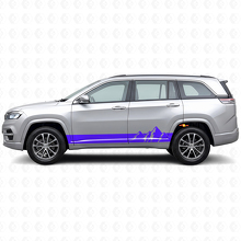 Mountains Wide Stripes Seiten-Vinylaufkleber für Jeep Commander Meridian 2021+_2