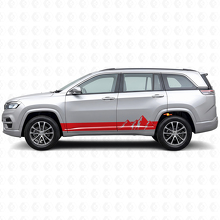 Mountains Wide Stripes Seiten-Vinylaufkleber für Jeep Commander Meridian 2021+_3