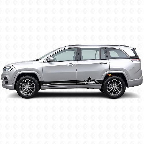 Mountains Style Streifen Seiten Vinyl Aufkleber für Jeep Commander Meridian 2021