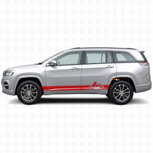 Mountains Style Streifen Seiten Vinyl Aufkleber für Jeep Commander Meridian 2021_3