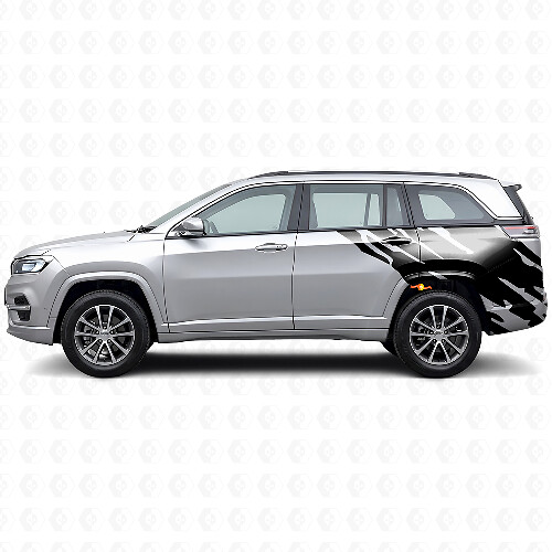 Schlamm-Spritzgrafik Heckseitiger Vinyl-Aufkleber für Jeep Commander Meridian 2021+