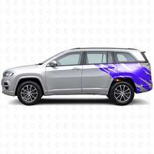 Schlamm-Spritzgrafik Heckseitiger Vinyl-Aufkleber für Jeep Commander Meridian 2021+_2