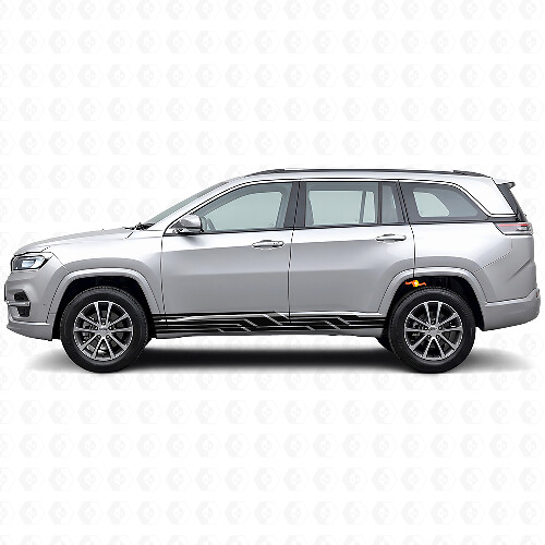 Verflochtene Streifen Seiten-Vinylaufkleber für Jeep Commander Meridian 2021+