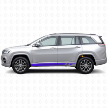 Schachbrett-Streifen Seiten-Vinylaufkleber für Jeep Commander Meridian 2021+_2