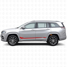 Honeycomb-Streifen Seiten-Vinylaufkleber für Jeep Commander Meridian 2021+_3