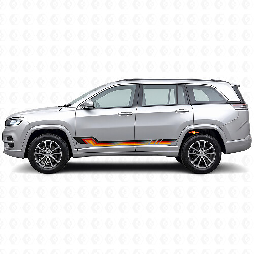 Vintage-Stil Seitenstreifen Vinylaufkleber für Jeep Commander Meridian 2021+