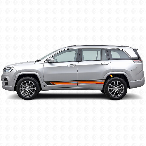 Vintage Gerade Streifen Seiten Vinyl Aufkleber für Jeep Commander Meridian 2021+