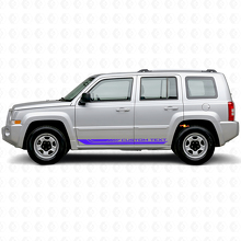 Karierte gebogene Seitenstreifen Vinylaufkleber für Jeep Patriot 2007-2017_2