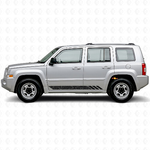 Topographische Streifen Seitenaufkleber für Jeep Patriot 2007-2017