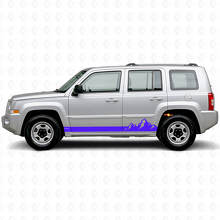 Mountains Dünne Streifen Seiten-Vinylaufkleber für Jeep Patriot 2007-2017_2