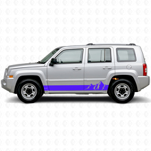 Mountains Wide Stripes Seiten-Vinylaufkleber für Jeep Patriot 2007-2017_2
