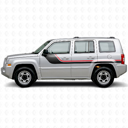 Twin-Stripes Seiten-Vinylaufkleber für Jeep Patriot 2007-2017_1