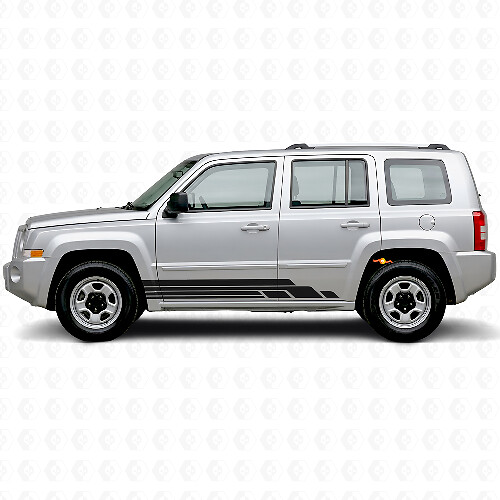 Gebogene Streifen Seiten-Vinylaufkleber-Set für Jeep Patriot 2007-2017_1