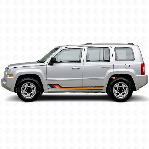 Vintage-Stil Seitenstreifen Vinyl-Aufkleber für Jeep Patriot 2007-2017_1