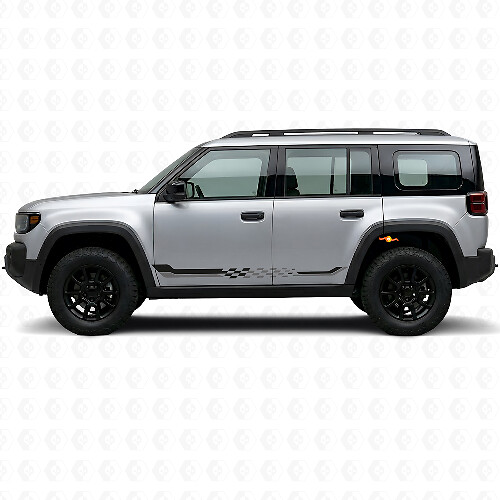 Schachbrettflaggen Seitenstreifen Vinyl-Aufkleber für Jeep Recon 2026+_1