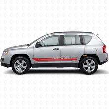 Karierte gebogene Seitenstreifen Vinyl-Aufkleber für Jeep Compass 2007-2016_3