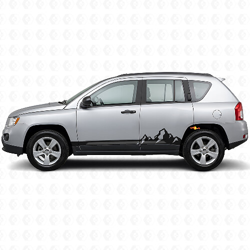 Berge Dünne Streifen Seiten-Vinylaufkleber für Jeep Compass 2007-2016_1