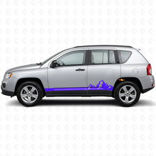 Berge Dünne Streifen Seiten-Vinylaufkleber für Jeep Compass 2007-2016_2