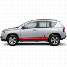 Berge Dünne Streifen Seiten-Vinylaufkleber für Jeep Compass 2007-2016_3